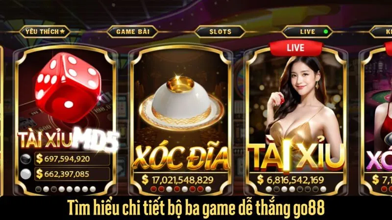 Tìm hiểu chi tiết bộ ba game dễ thắng go88